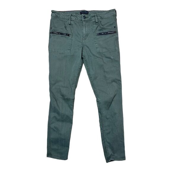Sanctuary Anthropologie Revolve  Olive Green Ace Utility Skinny Jeans Size 30 - Picture 1 of 7